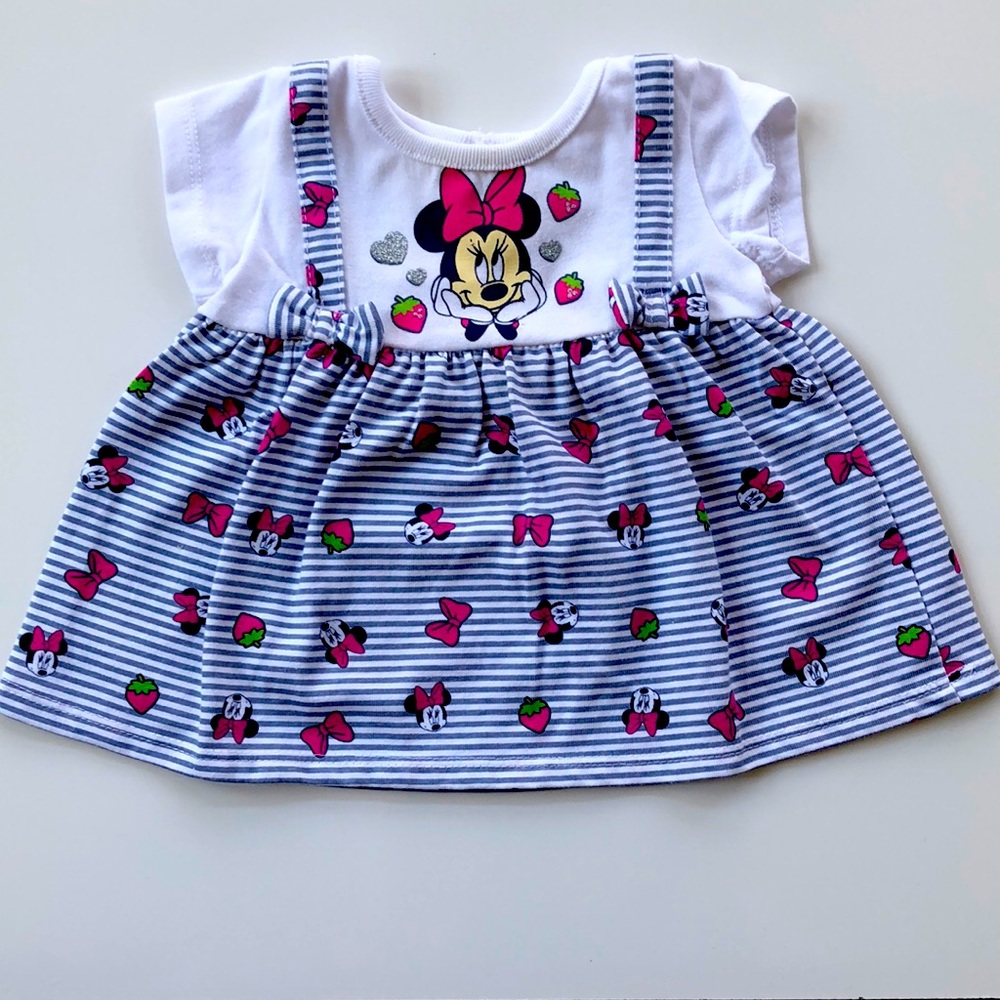 Disney Baby Minnie Mouse Striped Dress 3/6m